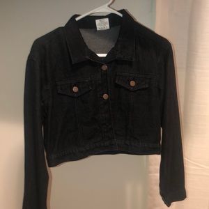 Black cropped Jean/denim jacket